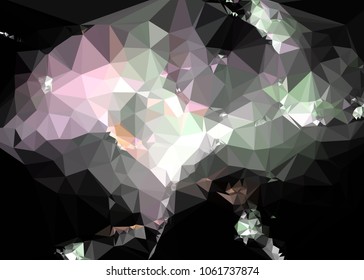 Low poly mosaic background. Template design, list, front page, brochure layout, banner, idea, cover, print, flyer, book, blank, card, ad, sign, sheet. Copy space. Vector clip art.