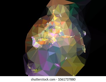 Low poly mosaic background. Template design, list, front page, brochure layout, banner, idea, cover, print, flyer, book, blank, card, ad, sign, sheet. Copy space. Vector clip art.