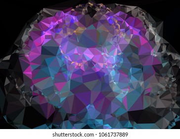 Low poly mosaic background. Template design, list, front page, brochure layout, banner, idea, cover, print, flyer, book, blank, card, ad, sign, sheet. Copy space. Vector clip art.