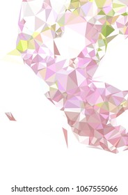 Low poly mosaic background. Template design, list, front page, brochure layout, banner, idea, cover, print, flyer, book, blank, card, ad, sign, sheet. Copy space. Vector clip art.