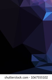 Low poly mosaic background. Template design, list, front page, brochure layout, banner, idea, cover, print, flyer, book, blank, card, ad, sign, sheet. Copy space. Vector clip art.