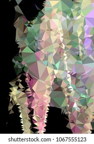Low poly mosaic background. Template design, list, front page, brochure layout, banner, idea, cover, print, flyer, book, blank, card, ad, sign, sheet. Copy space. Vector clip art.