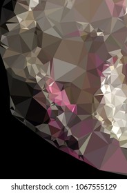 Low poly mosaic background. Template design, list, front page, brochure layout, banner, idea, cover, print, flyer, book, blank, card, ad, sign, sheet. Copy space. Vector clip art.