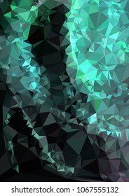 Low poly mosaic background. Template design, list, front page, brochure layout, banner, idea, cover, print, flyer, book, blank, card, ad, sign, sheet. Copy space. Vector clip art.