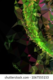 Low poly mosaic background. Template design, list, front page, brochure layout, banner, idea, cover, print, flyer, book, blank, card, ad, sign, sheet. Copy space. Vector clip art.