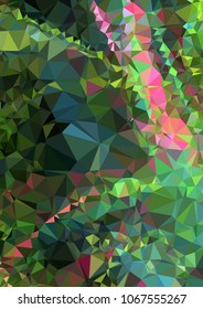 Low poly mosaic background. Template design, list, front page, brochure layout, banner, idea, cover, print, flyer, book, blank, card, ad, sign, sheet. Copy space. Vector clip art.