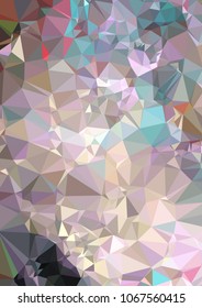 Low poly mosaic background. Template design, list, front page, brochure layout, banner, idea, cover, print, flyer, book, blank, card, ad, sign, sheet. Copy space. Vector clip art.