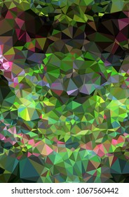 Low poly mosaic background. Template design, list, front page, brochure layout, banner, idea, cover, print, flyer, book, blank, card, ad, sign, sheet. Copy space. Vector clip art.