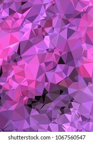 Low poly mosaic background. Template design, list, front page, brochure layout, banner, idea, cover, print, flyer, book, blank, card, ad, sign, sheet. Copy space. Vector clip art.