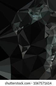 Low poly mosaic background. Template design, list, front page, brochure layout, banner, idea, cover, print, flyer, book, blank, card, ad, sign, sheet. Copy space. Vector clip art.