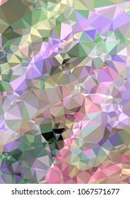 Low poly mosaic background. Template design, list, front page, brochure layout, banner, idea, cover, print, flyer, book, blank, card, ad, sign, sheet. Copy space. Vector clip art.