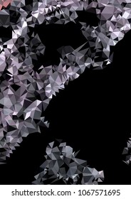 Low poly mosaic background. Template design, list, front page, brochure layout, banner, idea, cover, print, flyer, book, blank, card, ad, sign, sheet. Copy space. Vector clip art.
