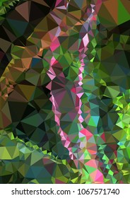 Low poly mosaic background. Template design, list, front page, brochure layout, banner, idea, cover, print, flyer, book, blank, card, ad, sign, sheet. Copy space. Vector clip art.