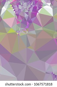 Low poly mosaic background. Template design, list, front page, brochure layout, banner, idea, cover, print, flyer, book, blank, card, ad, sign, sheet. Copy space. Vector clip art.