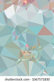 Low poly mosaic background. Template design, list, front page, brochure layout, banner, idea, cover, print, flyer, book, blank, card, ad, sign, sheet. Copy space. Vector clip art.
