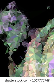 Low poly mosaic background. Template design, list, front page, brochure layout, banner, idea, cover, print, flyer, book, blank, card, ad, sign, sheet. Copy space. Vector clip art.