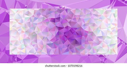 Low poly mosaic background. Template design, list, front page, brochure layout, banner, idea, cover, print, flyer, book, blank, card, ad, sign, sheet. Copy space. Vector clip art.