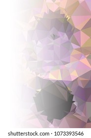 Low poly mosaic background. Template design, list, front page, brochure layout, banner, idea, cover, print, flyer, book, blank, card, ad, sign, sheet. Copy space. Vector clip art.