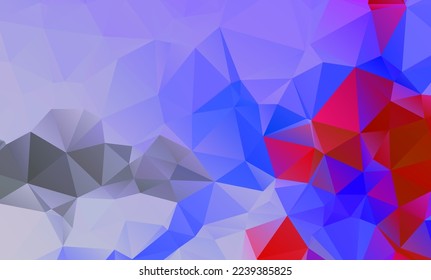 Low poly mosaic background. Template design. Copy space. Vector clip art.
