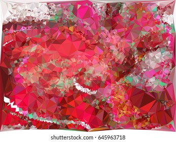 Low poly mosaic background. Template design, list, front page, brochure layout, banner, idea, cover, print, flyer, book, blank, card, ad, sign, sheet. Copy space. Vector clip art.