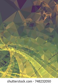 Low poly mosaic background. Template design, list, front page, brochure layout, banner, idea, cover, print, flyer, book, blank, card, ad, sign, sheet. Copy space. Vector clip art.