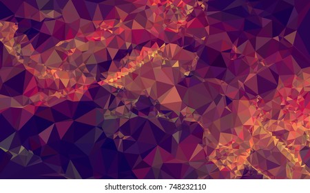 Low poly mosaic background. Template design, list, front page, brochure layout, banner, idea, cover, print, flyer, book, blank, card, ad, sign, sheet. Copy space. Vector clip art.