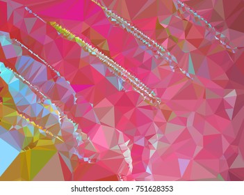 Low poly mosaic background. Template design, list, front page, brochure layout, banner, idea, cover, print, flyer, book, blank, card, sheet. Copy space. Vector clip art.