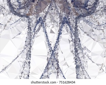 Low poly mosaic background. Template design, list, front page, brochure layout, banner, idea, cover, print, flyer, book, blank, card, sheet. Copy space. Vector clip art.