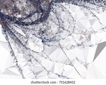 Low poly mosaic background. Template design, list, front page, brochure layout, banner, idea, cover, print, flyer, book, blank, card, sheet. Copy space. Vector clip art.