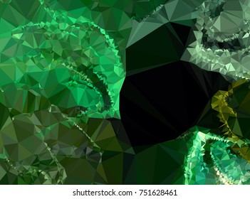 Low poly mosaic background. Template design, list, front page, brochure layout, banner, idea, cover, print, flyer, book, blank, card, sheet. Copy space. Vector clip art.