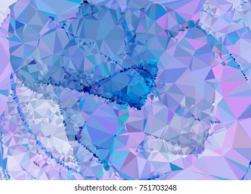 Low poly mosaic background. Template design, list, front page, brochure layout, banner, idea, cover, print, flyer, book, blank, card, sheet. Copy space. Vector clip art.