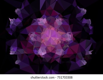 Low poly mosaic background. Template design, list, front page, brochure layout, banner, idea, cover, print, flyer, book, blank, card, sheet. Copy space. Vector clip art.