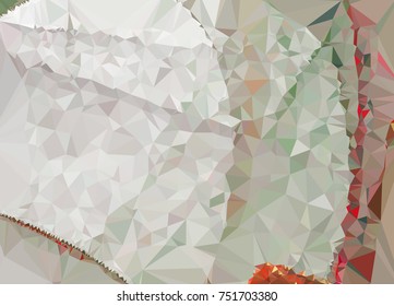 Low poly mosaic background. Template design, list, front page, brochure layout, banner, idea, cover, print, flyer, book, blank, card, sheet. Copy space. Vector clip art.