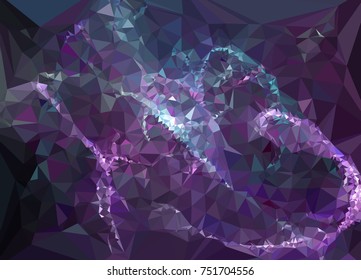 Low poly mosaic background. Template design, list, front page, brochure layout, banner, idea, cover, print, flyer, book, blank, card, sheet. Copy space. Vector clip art.