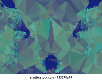 Low poly mosaic background. Template design, list, front page, brochure layout, banner, idea, cover, print, flyer, book, blank, card, sheet. Copy space. Vector clip art.
