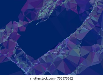 Low poly mosaic background. Template design, list, front page, brochure layout, banner, idea, cover, print, flyer, book, blank, card, sheet. Copy space. Vector clip art.