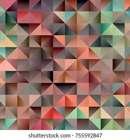 Low poly mosaic background. Template design, list, front page, brochure layout, banner, idea, cover, print, flyer, book, blank, card, sheet. Copy space. Vector clip art