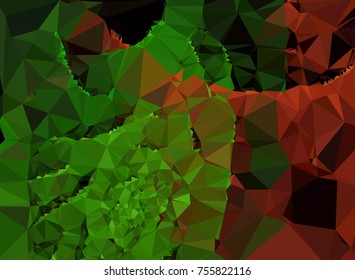 Low poly mosaic background. Template design, list, front page, brochure layout, banner, idea, cover, print, flyer, book, blank, card, sheet. Copy space. Vector clip art