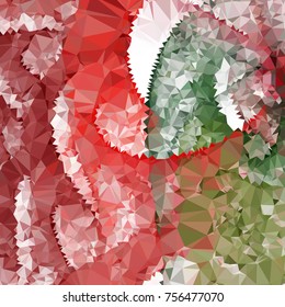 Low poly mosaic background. Template design, list, front page, brochure layout, banner, idea, cover, print, flyer, book, blank, card, sheet. Copy space. Vector clip art.