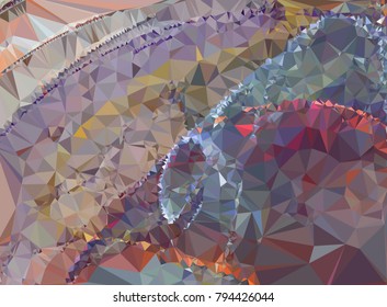 Low poly mosaic background. Template design, list, front page, brochure layout, banner, idea, cover, print, flyer, book, blank, card, ad, sign, sheet. Copy space. Vector clip art.