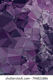 Low poly mosaic background. Template design, list, front page, brochure layout, banner, idea, cover, print, flyer, book, blank, card, ad, sign, sheet. Copy space. Vector clip art.