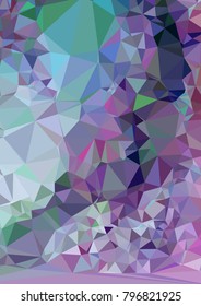 Low poly mosaic background. Template design, list, front page, brochure layout, banner, idea, cover, print, flyer, book, blank, card, ad, sign, sheet. Copy space. Vector clip art.