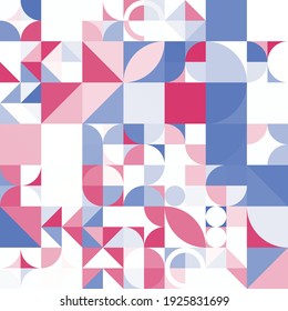 Mosaico de polos bajo Bauhaus diseño de fondo artístico de triángulo geométrico