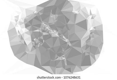 Low poly mosaic grayscale background. Template design, list, front page, brochure layout, banner, idea, cover, print, flyer, book, blank, card, ad, sign, sheet. Copy space. Vector clip art.