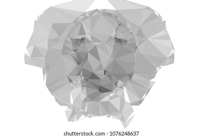 Low poly mosaic grayscale background. Template design, list, front page, brochure layout, banner, idea, cover, print, flyer, book, blank, card, ad, sign, sheet. Copy space. Vector clip art.