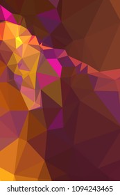 Low poly mosaic vertical background. Template design, list, front page, brochure layout, banner, idea, cover, print, flyer, book, blank, card, ad, sign, sheet. Copy space. Vector clip art.