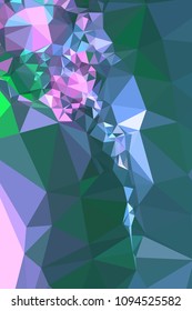 Low poly mosaic vertical background. Template design, list, front page, brochure layout, banner, idea, cover, print, flyer, book, blank, card, ad, sign, sheet. Copy space. Vector clip art.
