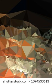 Low poly mosaic vertical background. Template design, list, front page, brochure layout, banner, idea, cover, print, flyer, book, blank, card, ad, sign, sheet. Copy space. Vector clip art.