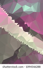 Low poly mosaic vertical background. Template design, list, front page, brochure layout, banner, idea, cover, print, flyer, book, blank, card, ad, sign, sheet. Copy space. Vector clip art.