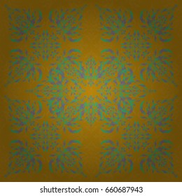 Low poly motley pattern illustration. Purple, green and yellow vintage seamless pattern. Abstract vector texture.